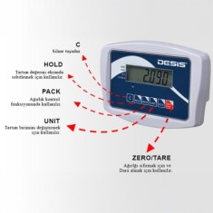 Desis B5 Elektronik Tartım Kantarı 150KG - 50x60CM