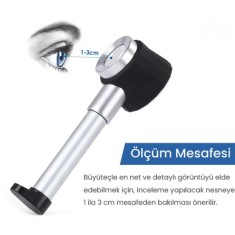 LYK 10X3L Led Aydınlatmalı Pipo Büyüteç