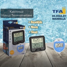 Tfa 30.3066.01 'Marbella' Havuz Sıcaklık Ölçer | Ortam Isı Nem Ölçer