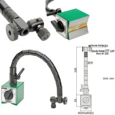 İnsize 6207-80A Bükülebilir Kollu Manyetik Stand