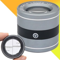 Ölçekli 10X Ledli Lup Büyüteç (Şarj Edilebilir) | ST-8018