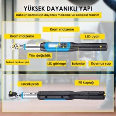 Loyka AWJ4-0135 Cırcır Başlı Dijital Torkmetre 135Nm