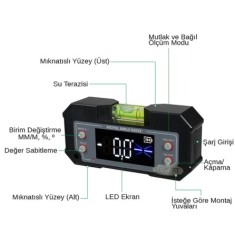 Loyka 5346 Mini Dijital Eğim Ölçer | Su Terazili