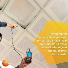 Testo 440 Hava Hızı ve Hacimsel Debi Ölçer | Mini Pervane Problu
