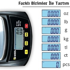 Swock SF-460 Elektronik Terazi 5KG / 0.1GR