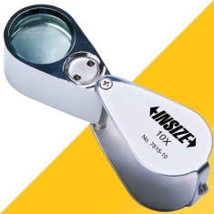 İnsize 7515-10 Katlanır El Tipi Işıklı Lup 10X