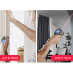 TP40 Lazer Mesafe Ölçerli Şerit Metre | 40m + 5m