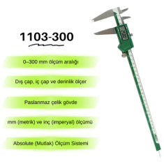 İnsize 1103-300 Dijital Kumpas 0-300mm | Absolute