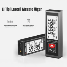 SW-B40 Geniş Yatay Göstergeli Metal Lazermetre | 40 Metre | Şarj Edilebilir