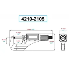 Dasqua 4210-2105 Hassas Dijital Mikrometre