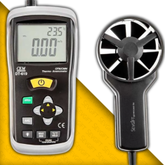 Cem DT619 Rüzgar Hızı ve Hava Debi Ölçer