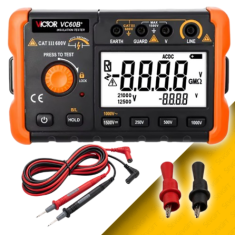 VC60B+ İzolasyon Direnci Test Cihazı | 5GΩ 1000V Dijital Megaohmmetre | CAT III 600V