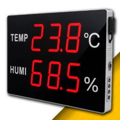 Huato DigiSense 50 Endüstriyel Sıcaklık ve Nem Ölçer | 12,5 cm LED Rakamlı Gösterge