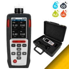 GD-3806 Pompalı 4'lü Gaz Dedektörü | O₂, CO, H₂S ve LEL Ölçer | Çoklu Gaz Ölçüm Cihazı