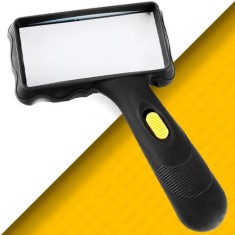 Işıklı, Köşeli Mercekli Okuma Büyüteci | Yüksek Büyütme Gücüyle, Göz Yormayan Net Görüntü!