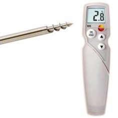 Testo 105 Burgulu Batırmalı Termometre | Donuk Ürünler İçin