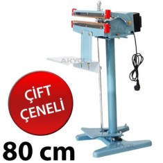 PFS 800x2 80CM Ayaklı Çift Çeneli Poşet Ağzı Kapatma Makinası