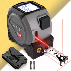 Lazer Mesafe Ölçerli Şerit Metre | 40m + 5m | Lazerli Şerit Metre