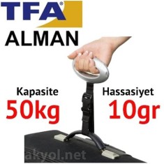 TFA 98.1102 Dijital Bagaj Valiz Tartısı - Hassasiyet: 10 gr. Max: 50 kg.