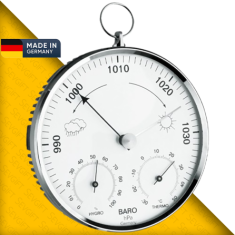 TFA 20.3006.42 Mekanik Hava İstasyonu | Analog Barometre | Basınç, Sıcaklık ve Nem Ölçer