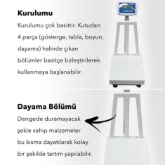 Desis B5 Elektronik Tartım Kantarı 600KG - 70x80CM