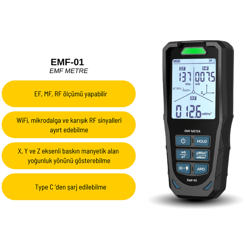 emf-01 manyetik alan ölçer
