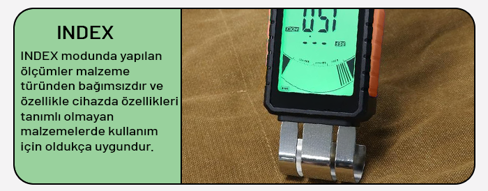 index modlu nem ölçer